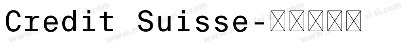 Credit Suisse字体转换